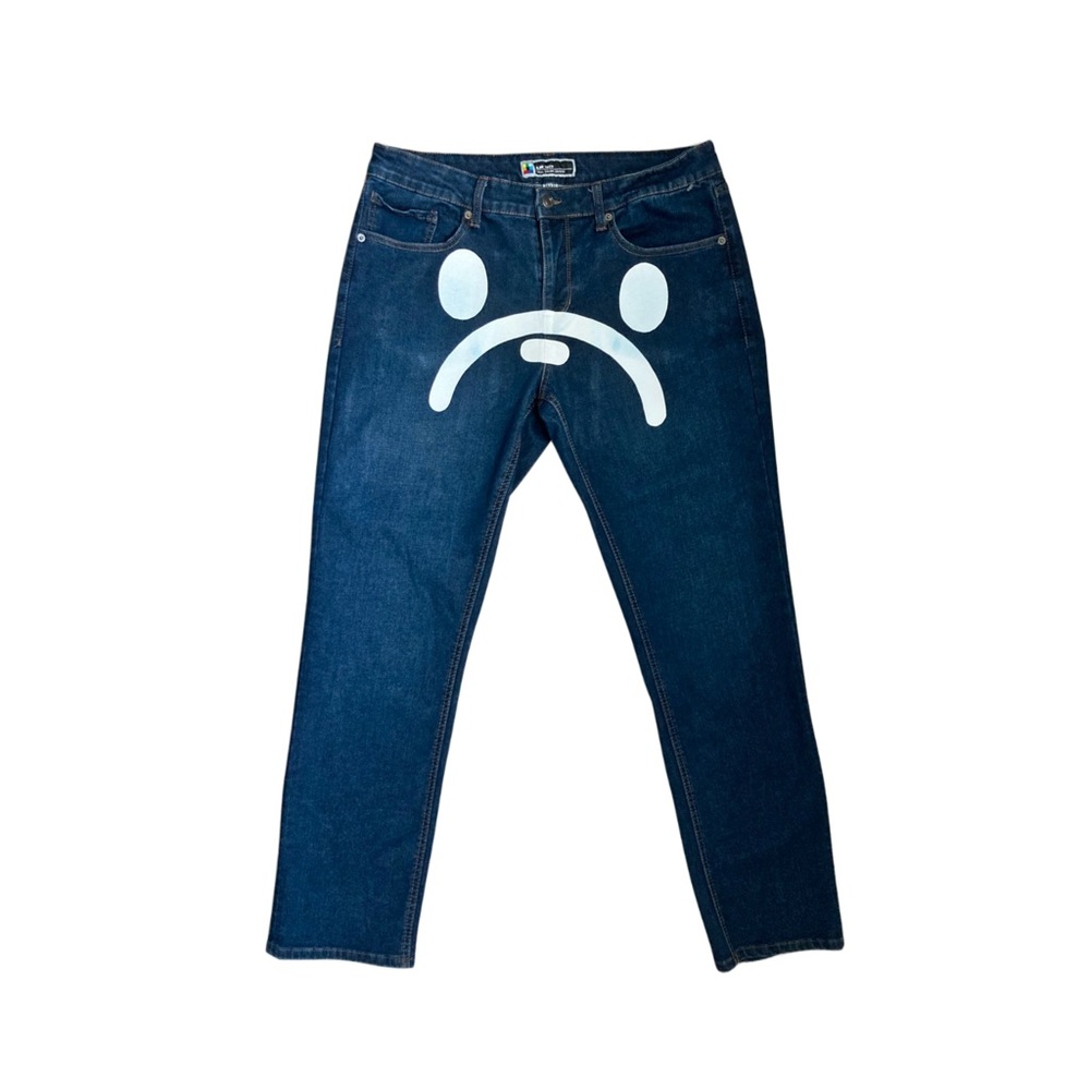 Custom bape Sadface denim